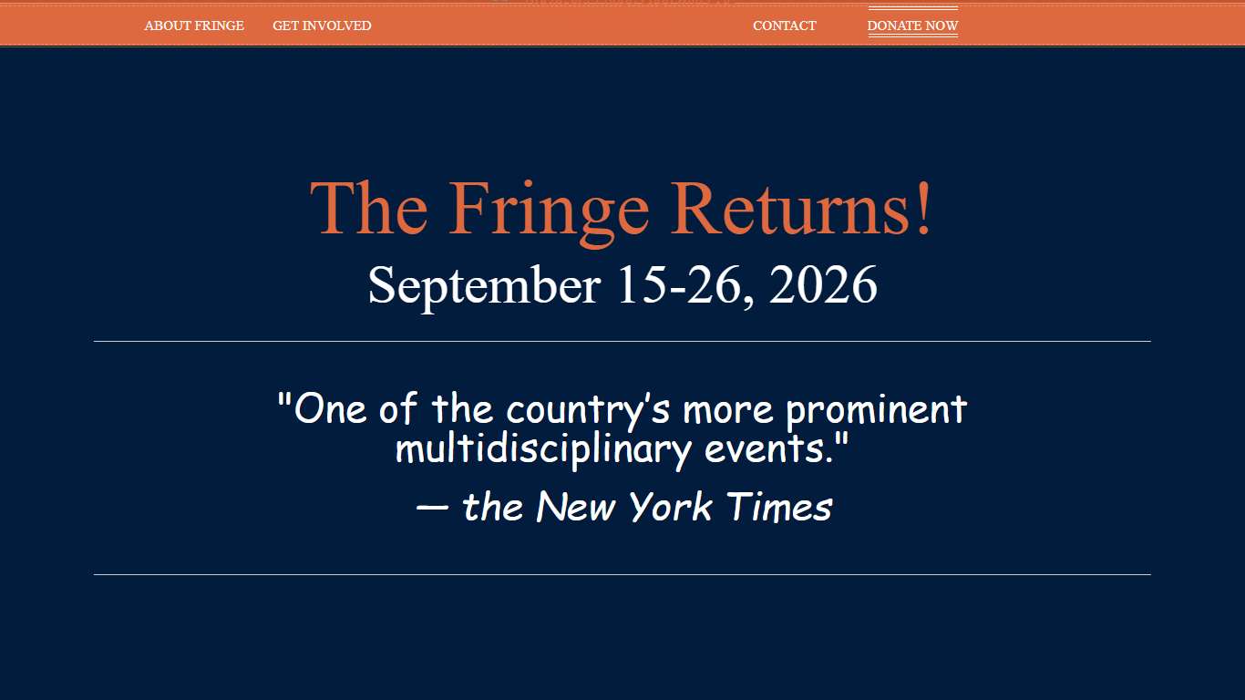 Home - Rochester Fringe Festival